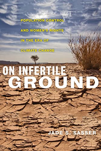 Book cover: cracked earth, a lone tree, and text about population control.