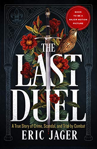 Book cover featuring a sword, flowers, and a bird against a dark background.