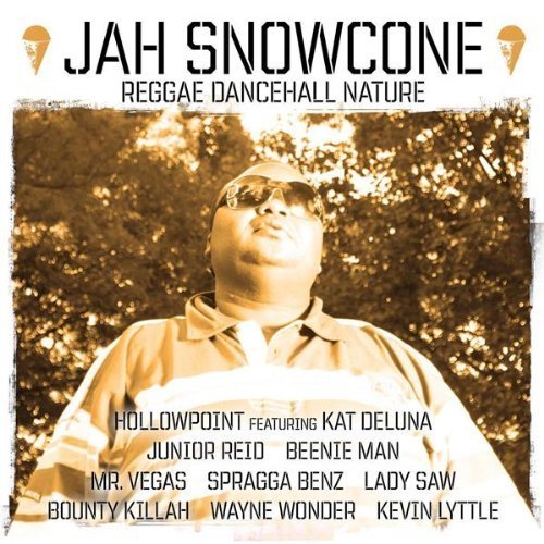 Album cover with a man in sunglasses and a list of featured artists.