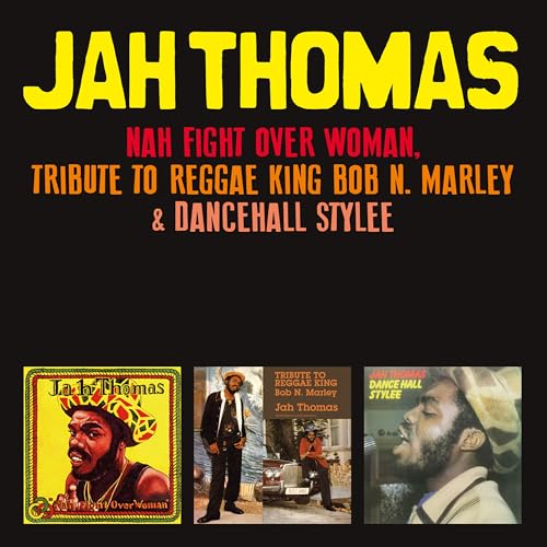 CD cover for Jah Thomas’ tribute to Bob Marley, with artist photos.