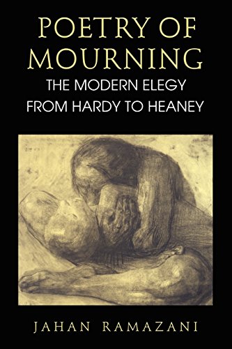 Book cover: "Poetry of Mourning" with a sketch of grieving figures.