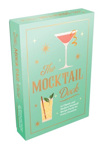 Teal box for “The Mocktail Deck” recipe cards with drink illustrations.