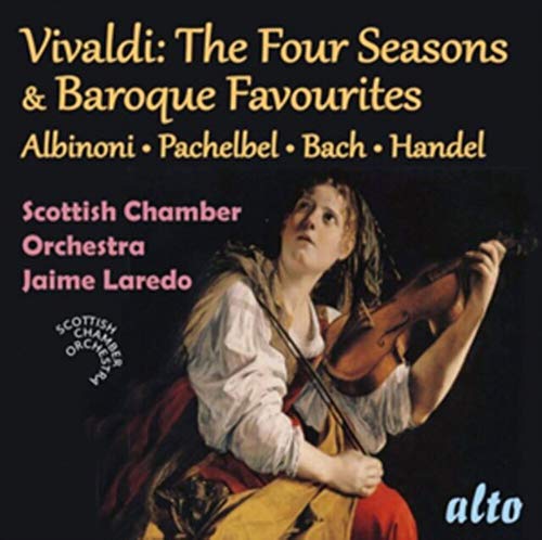 CD cover: woman playing violin, “Vivaldi: The Four Seasons” text.