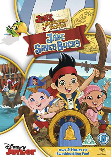 DVD cover for Jake and the Never Land Pirates featuring Jake, Izzy, and Cubby.
