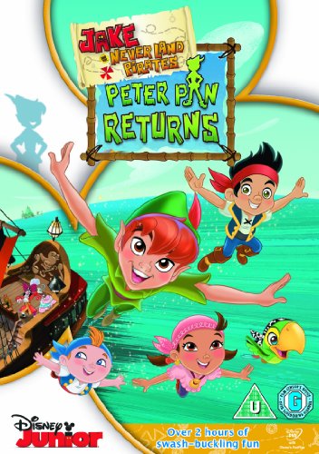 Colorful cartoon characters on a DVD cover for a children's pirate adventure movie.