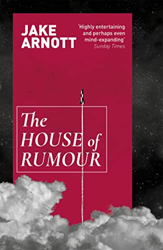 Red book cover with white text, a line, and cloud imagery.