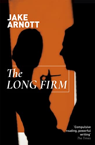 Book cover for "The Long Firm" with silhouettes and orange background.