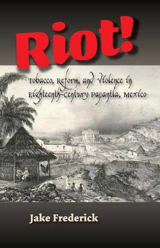 Book cover: "Riot!" with a historical landscape illustration.