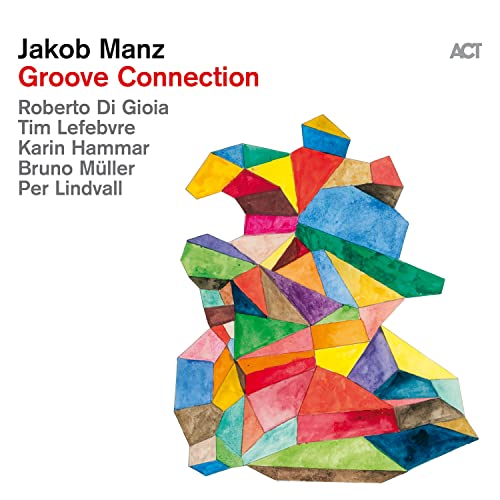 CD cover for Jakob Manz’s “Groove Connection” featuring abstract geometric art.