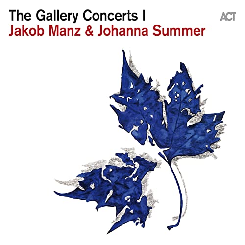 CD cover for Jakob Manz’s “The Gallery Concerts I” with blue leaf design.