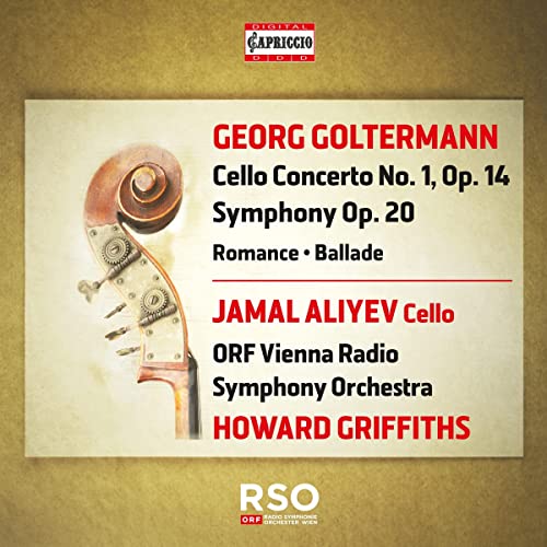 CD cover for Georg Goltermann’s cello concerto featuring Jamal Aliyev.