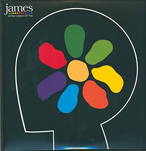 Album cover for James’ “All The Colours Of You” with colourful shapes in a head outline.