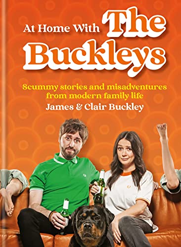 Book cover featuring a couple, dog, and children on a brown couch.