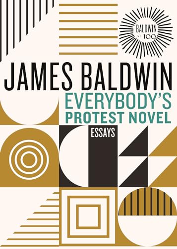 Book cover for "Everybody's Protest Novel" by James Baldwin, geometric design.