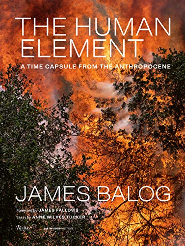 Book cover depicting a wildfire with text: "The Human Element.