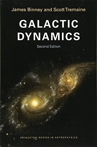 Book cover: "Galactic Dynamics, Second Edition" with spiral galaxies image.