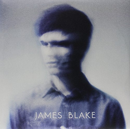 Blurred portrait of James Blake on a vinyl album cover.