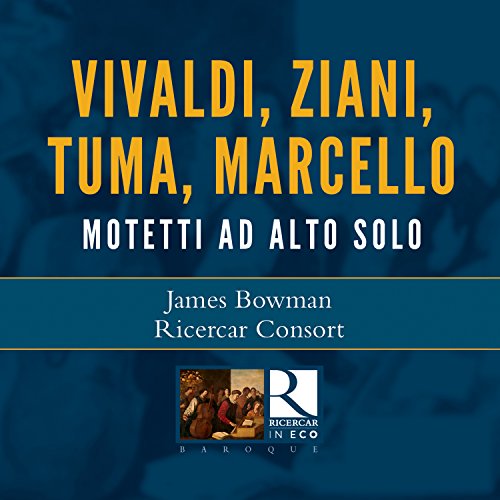 CD cover for "James Bowman / Ricercar Conso" with composers' names and artwork.