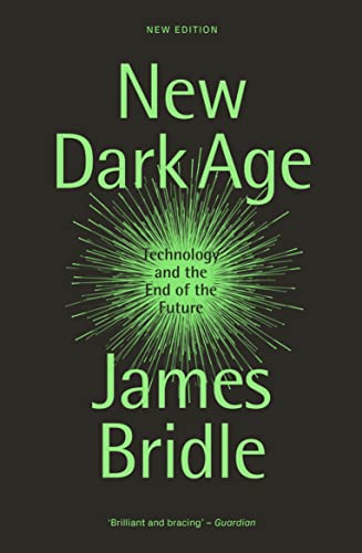 Book cover with light green text and a central starburst on a dark background.