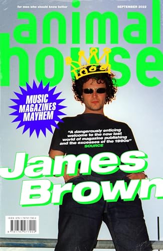 Magazine cover featuring James Brown with a crown and starburst graphic.
