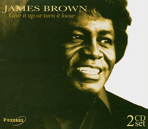 James Brown's album cover, a close-up portrait with text overlay.