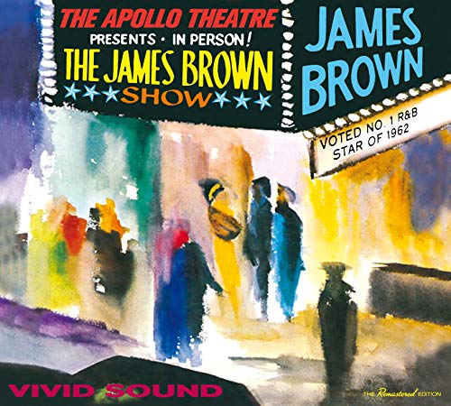 CD cover for James Brown’s “Live At The Apollo” with painted figures.