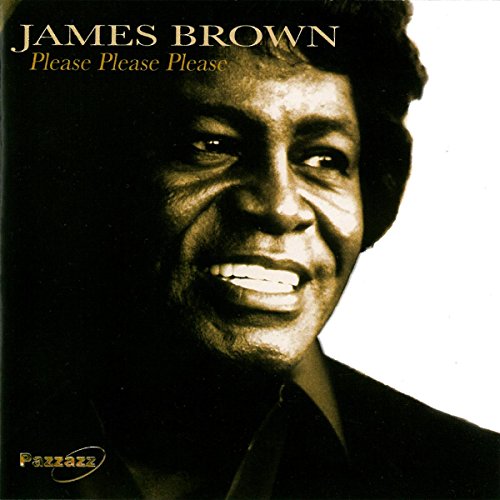 James Brown's "Please Please Please" CD cover with a portrait of the artist.