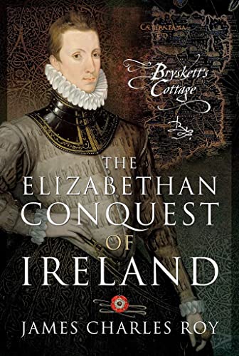 Book cover: portrait of a man in Elizabethan attire, map background.