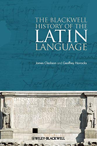 Book cover: “The Blackwell History of the Latin Language” with Roman architecture.