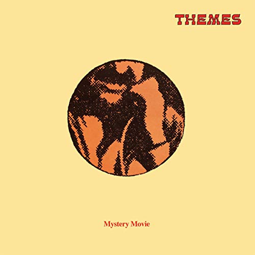 Yellow vinyl album cover with orange circle and abstract black design, titled "Mystery Movie".
