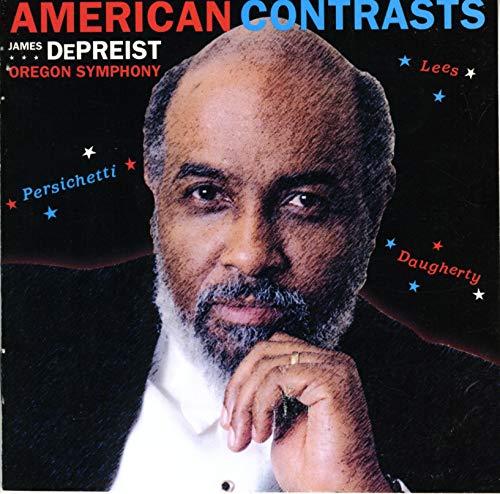 CD cover featuring portrait of James Depreist with composer names.