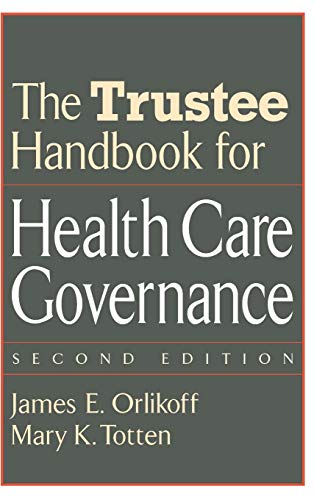 Book cover: "The Trustee Handbook for Health Care Governance," second edition.