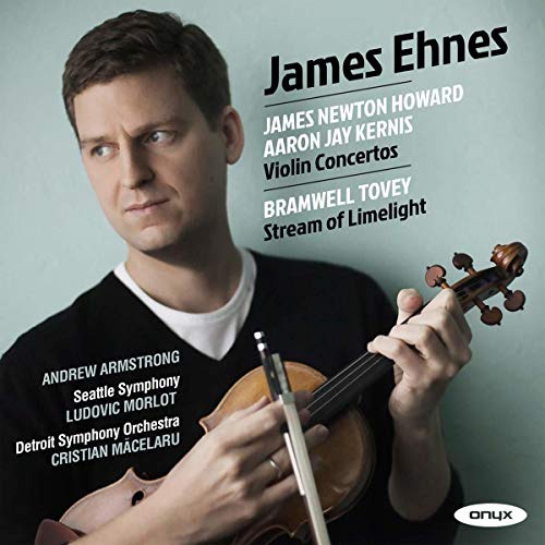 CD cover featuring violinist James Ehnes and a violin, with text details.