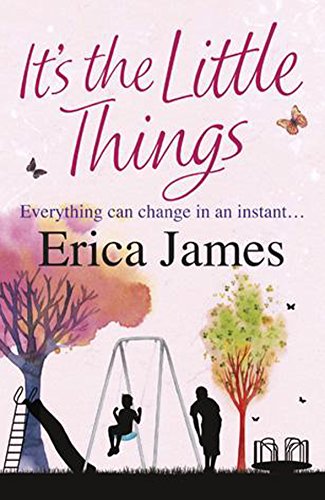 Book cover with watercolor illustrations of a park and family scene.