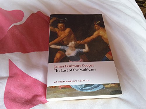 Book cover of “The Last of the Mohicans” with a dramatic painting.