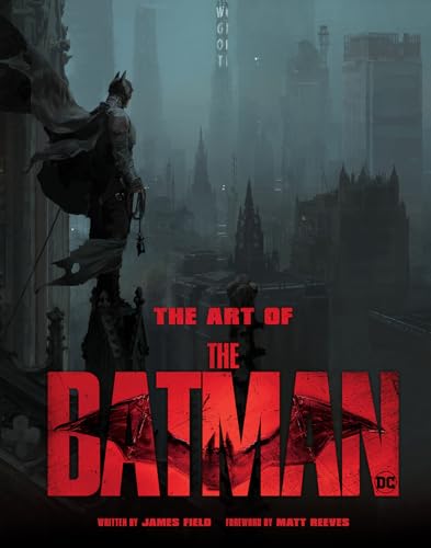Book cover featuring Batman overlooking a gothic city skyline.