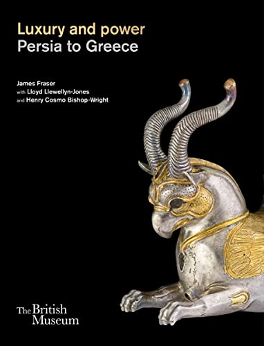 Book cover featuring a silver sculpture of a horned animal.