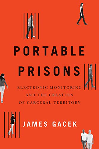 Book cover: "Portable Prisons" with figures near stylized prison bars.