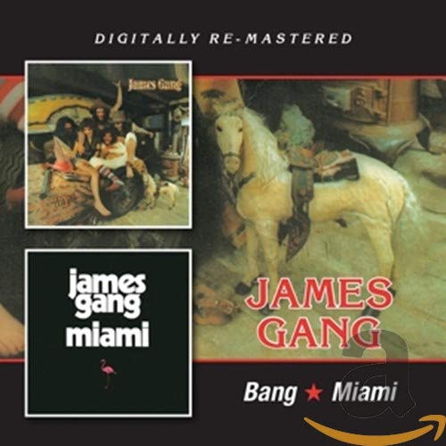 CD cover for James Gang’s “Bang / Miami” with band and horse imagery.