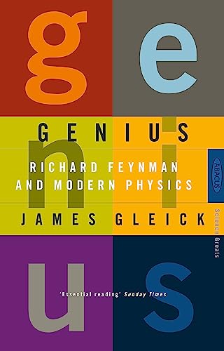 Book cover for "Genius: Richard Feynman and Modern Physics" with colorful blocks.