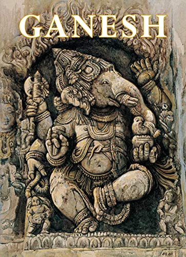 Stone carving of Hindu god Ganesh, detailed and ornate.