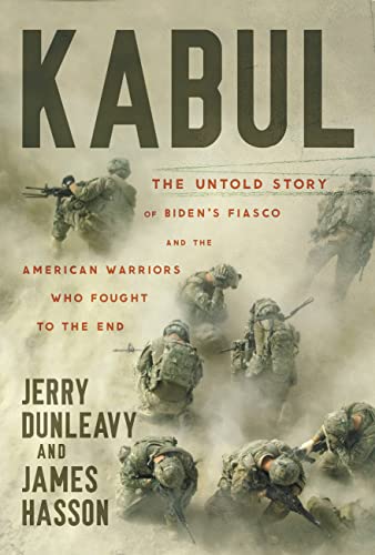 Book cover: “Kabul” with soldiers in a dusty, war-torn scene.
