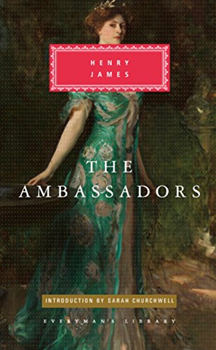 Book cover for "The Ambassadors" by Henry James, featuring a painting.