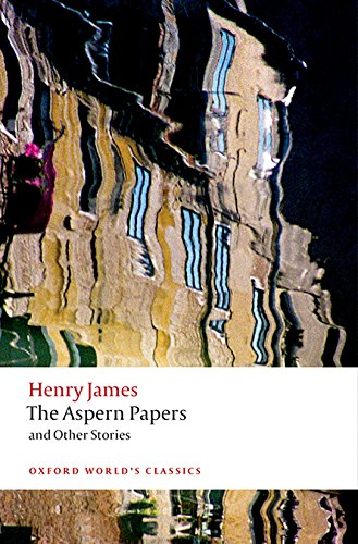 Book cover: "The Aspern Papers" by Henry James, abstract design.