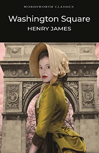 Book cover: “Washington Square” by Henry James, woman in bonnet.