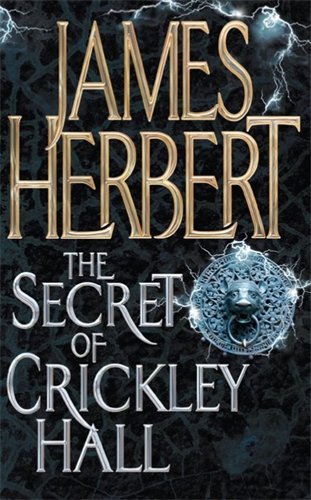 Book cover with gold text, a lion head door knocker, and lightning on black background.