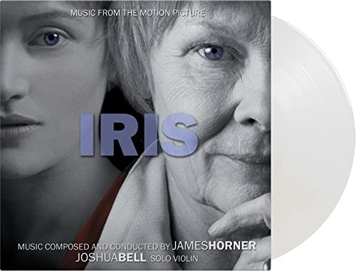 LP cover for "Iris" soundtrack featuring close-ups of two women and white vinyl.