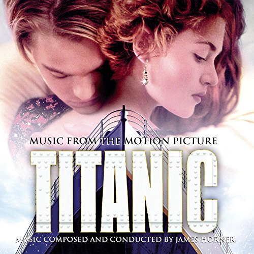 Titanic soundtrack CD cover featuring Kate Winslet and Leonardo DiCaprio.