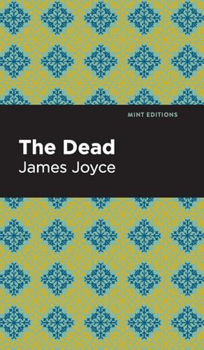 Book cover for “The Dead” by James Joyce, patterned yellow and blue.
