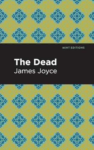Book cover for The Dead by James Joyce with blue snowflake pattern on yellow.